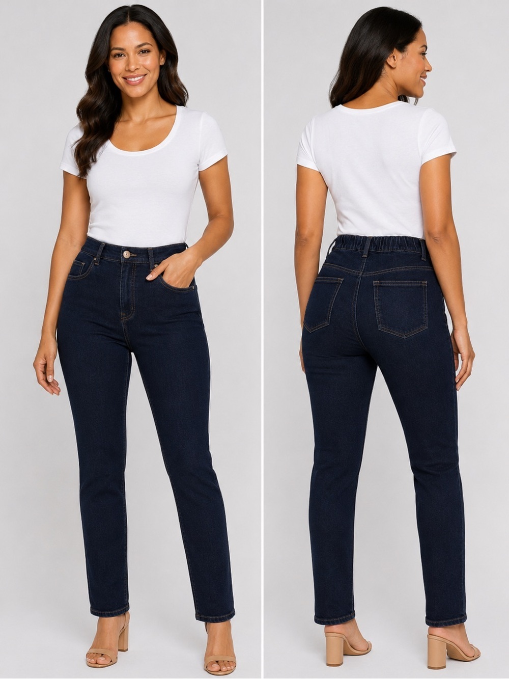 SIMPLY BE. ANTHOLOGY DENIM SKINNY JEANS - VINTAGE WASH SIZE 12 (NEW WITH TAGS)